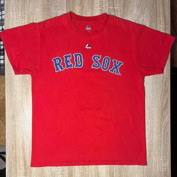 Xander Bogaerts Vintage Boston Red Sox Majestic TShirt Jersey M - Picture 2 of 2